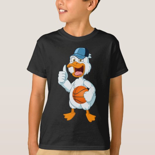 Duck Spelen Basketbal Kostuum Basketbal Speler T-shirt (Voorkant)