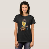 Duck Spelling Acoustic Guitar Animal Duck Guitar P T-shirt (Voorkant volledig)