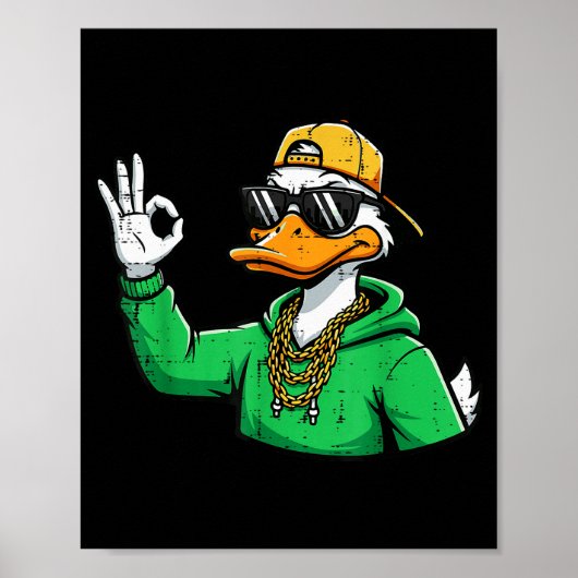 Duck Sungles Men Kids Boys Girls Youth Teen Women  Poster (Voorkant)