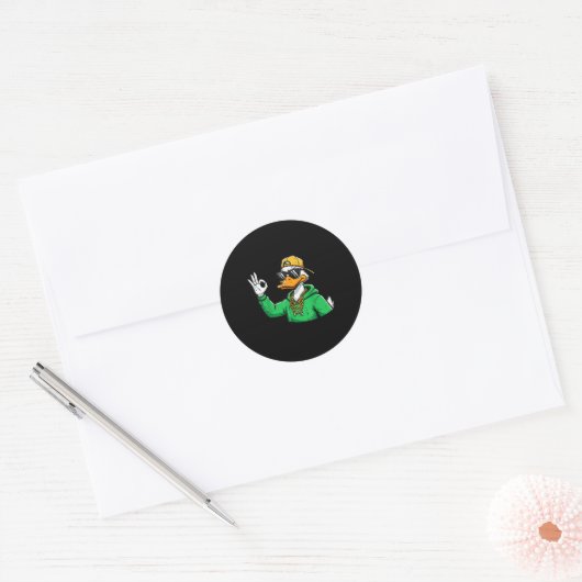 Duck Sungles Men Kids Boys Girls Youth Teen Women  Ronde Sticker (Envelop)