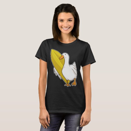 Duck Surfer Surfboard T-shirt (Voorkant volledig)