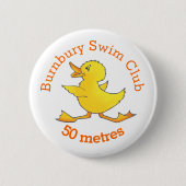 Duck swimming Button badge (Voorkant)