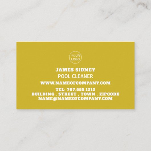Duck, Swimming Pool Cleaner Visitekaartje (Achterkant)
