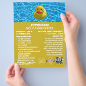 Duck, Swimming Pool Cleaning Flyer (Hand)