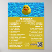 Duck, Swimming Pool Cleaning Poster (Voorkant)