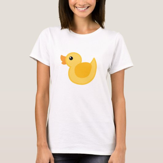 Duck T-shirt in geel en wit - Rubber Ducky (Voorkant)