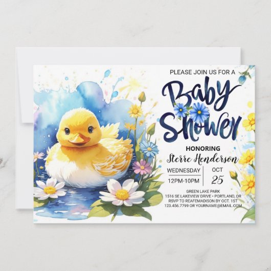 Duck Tales Baby shower Wonderland uitnodiging (Voorkant)