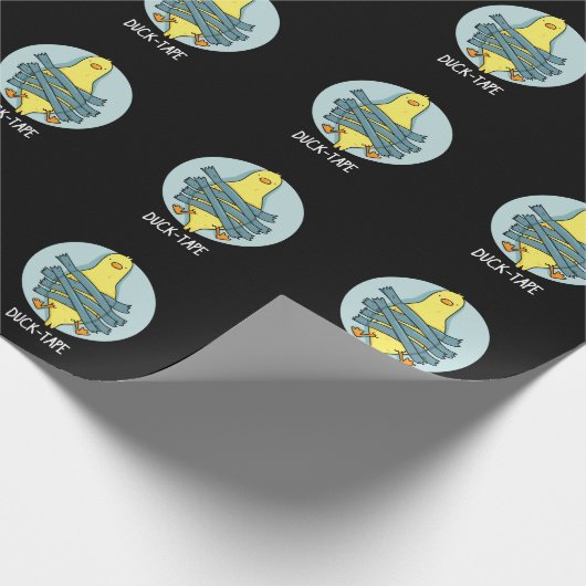 Duck Tape Funny Duct Tape Pun Dark BG Cadeaupapier (Hoek)