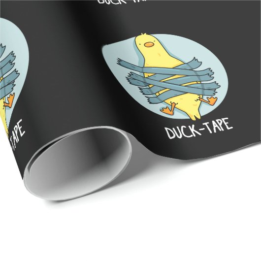 Duck Tape Funny Duct Tape Pun Dark BG Cadeaupapier (Rol Hoek)