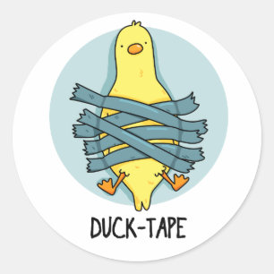 Duck Tape Funny Duct Tape Pun Ronde Sticker