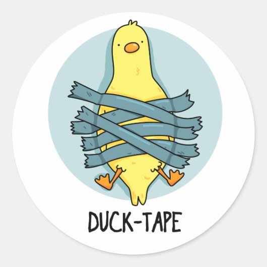 Duck Tape Funny Duct Tape Pun Ronde Sticker (Voorkant)