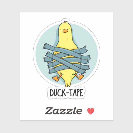 Duck Tape Funny Duct Tape Pun Sticker (Vel)