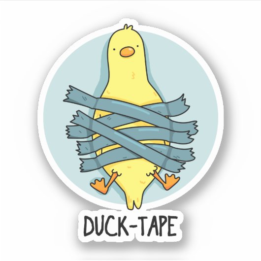 Duck Tape Funny Duct Tape Pun Sticker (Voorkant)