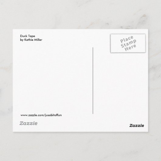 Duck Tape Post Kaart (Achterkant)