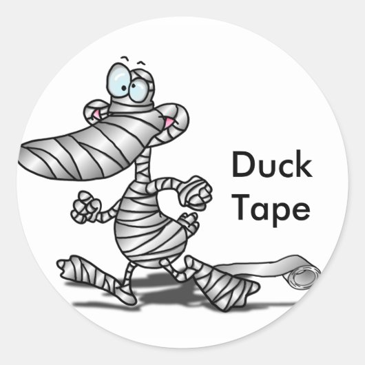 Duck Tape Ronde Sticker (Voorkant)