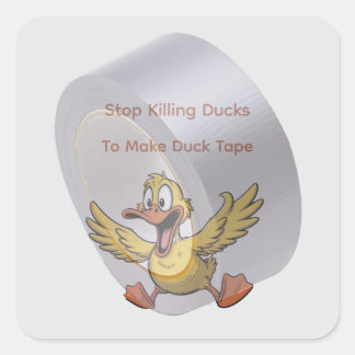 duck tape sarcasm vierkante sticker