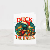 Duck The Halls Funny Christmas Lights Hunting Seas Kaart (Voorkant)