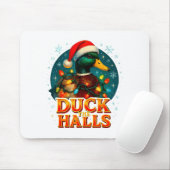 Duck The Halls Funny Christmas Lights Hunting Seas Muismat (Met muis)