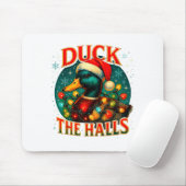 Duck The Halls Funny Christmas Lights Hunting Seas Muismat (Met muis)