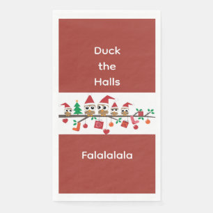 “Duck the Halls” Gast Papieren Handdoek Servet