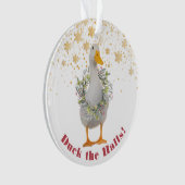 Duck the Halls Kerstmis Ornament (voorkant)