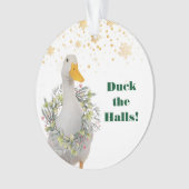 Duck the Halls Kerstmis Ornament (voorkant)