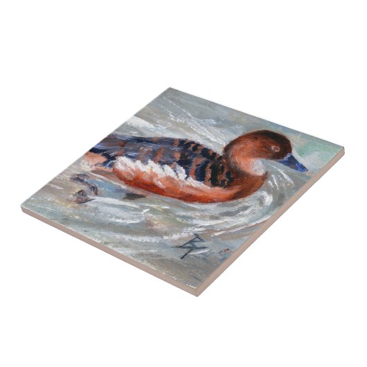 Duck Tile zwemmen Tegeltje (Zijkant)