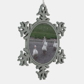 Duck Tin Sneeuwvlok Ornament (Links)