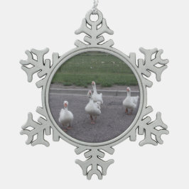 Duck Tin Sneeuwvlok Ornament