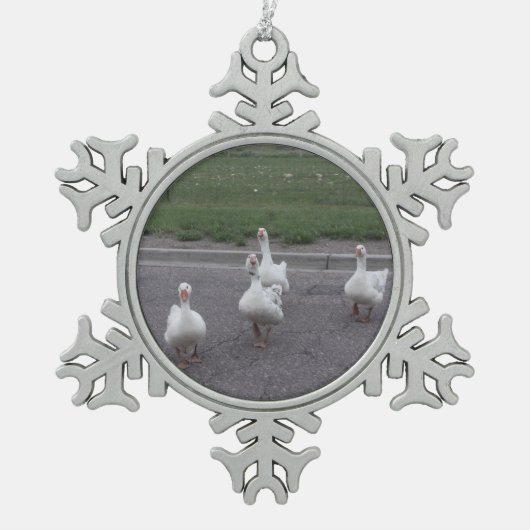 Duck Tin Sneeuwvlok Ornament (Voorkant)