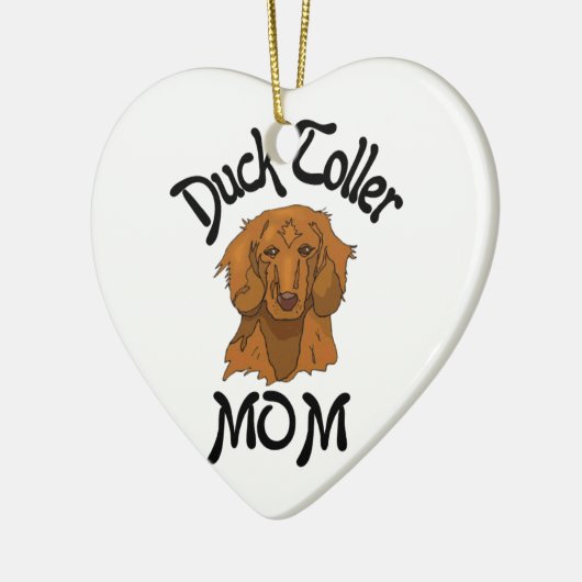 Duck Toller mama Keramisch Ornament (Links)