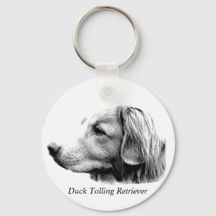 Duck Tolling Retriever Dog Engraving Afbeeldingen Sleutelhanger