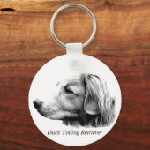 Duck Tolling Retriever Dog Engraving Afbeeldingen Sleutelhanger (Voorkant)
