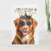 Duck Tolling Retriever King voor Dag Grappige Verj Kaart (Voorkant)