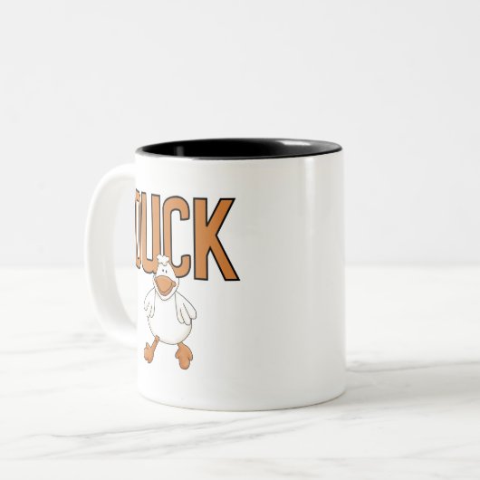 Duck Tshirts en Gifts Tweekleurige Koffiemok (Voorkant links)