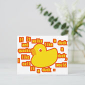 Duck_Typing Briefkaart (Staand voorkant)