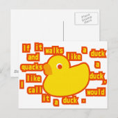 Duck_Typing Briefkaart (Voorkant / Achterkant)