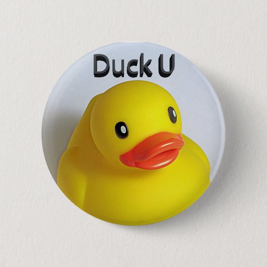 Duck U Ronde Button 5,7 Cm (Voorkant)
