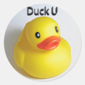 Duck U Ronde Sticker (Voorkant)