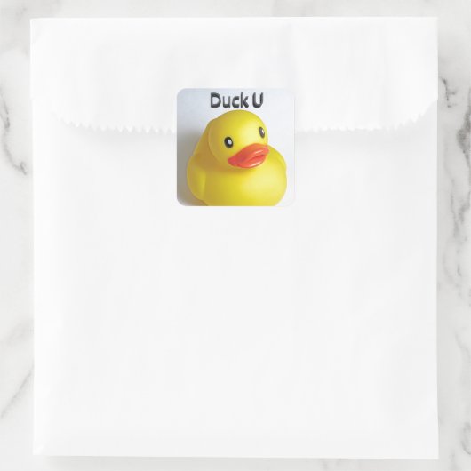 Duck U Vierkante Sticker (Tas)