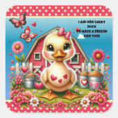 Duck Valentijnsdag Sticker (Voorkant)