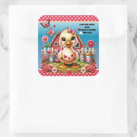 Duck Valentijnsdag Sticker (Tas)