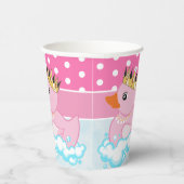 Duck van rubber (roze) Birthday Party Paper Cups Papieren Bekers (Rechts)