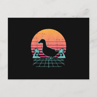 Duck Vaporwave Aestic 80s Boerderij Animal Farmer Aankondigingskaart