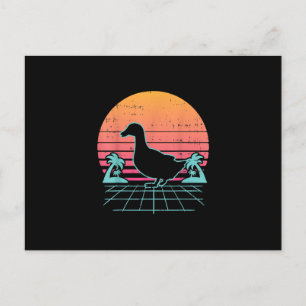 Duck Vaporwave Aestic 80s Boerderij Animal Farmer  Briefkaart