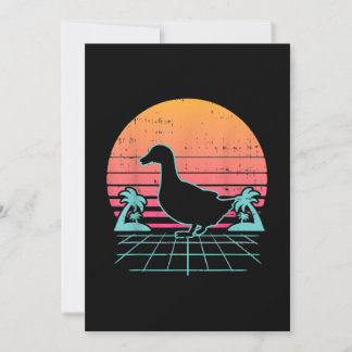 Duck Vaporwave Aestic 80s Boerderij Animal Farmer  Feestdagenkaart
