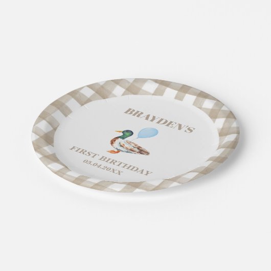 Duck Verjaardagspapier Bord (Gekanteld)