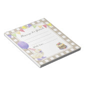 Duck verjaardagstijd capsule bericht notitieblok (Schuin)