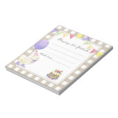 Duck verjaardagstijd capsule bericht notitieblok (Linkerzijde)