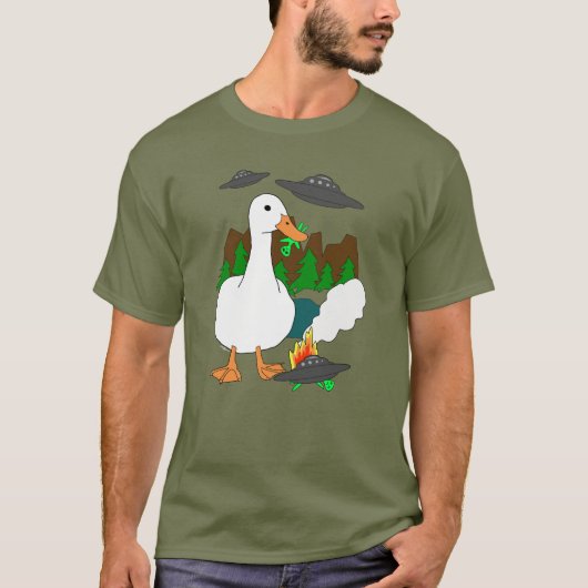 Duck versus Aliens T-shirt (Voorkant)